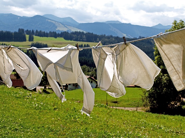 sušení prádla venku